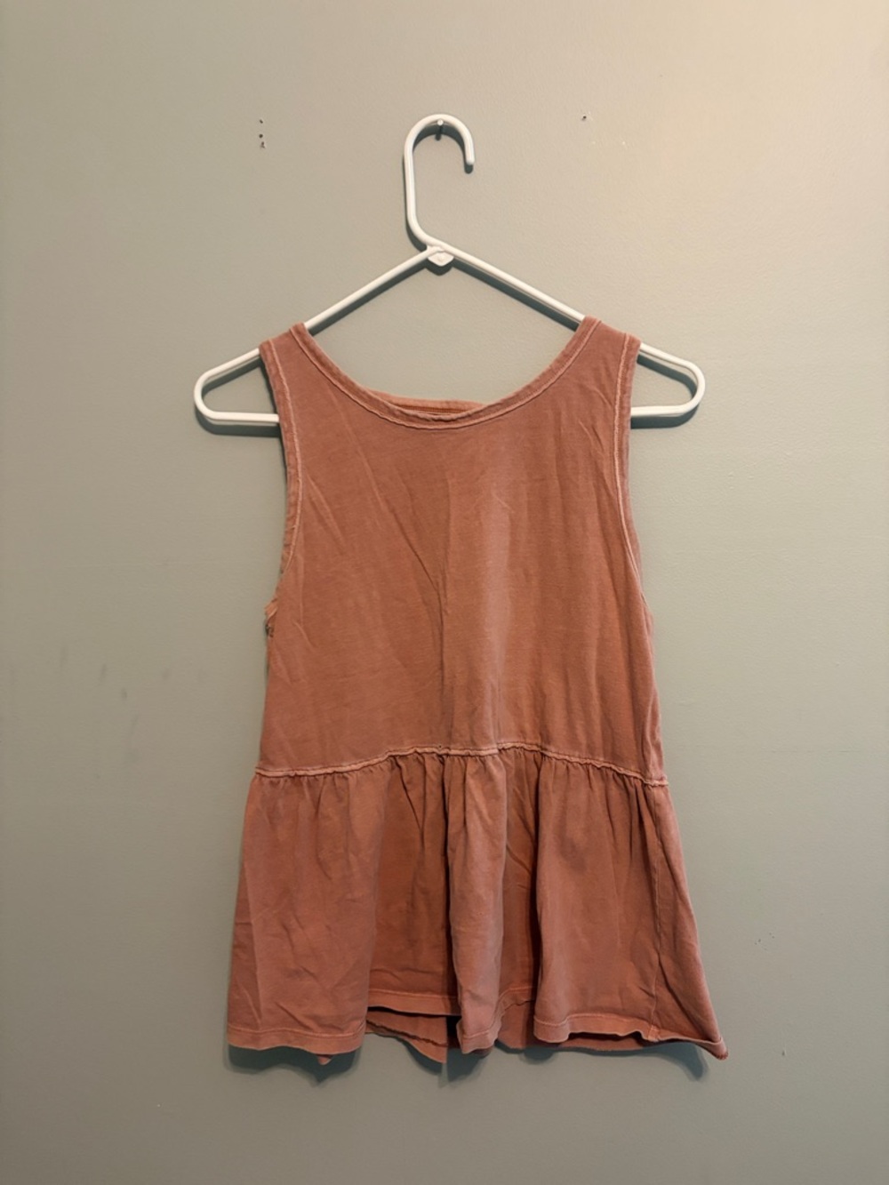 American Eagle Outfitters Sleeveless Peplum Tank - Dusty Rose
